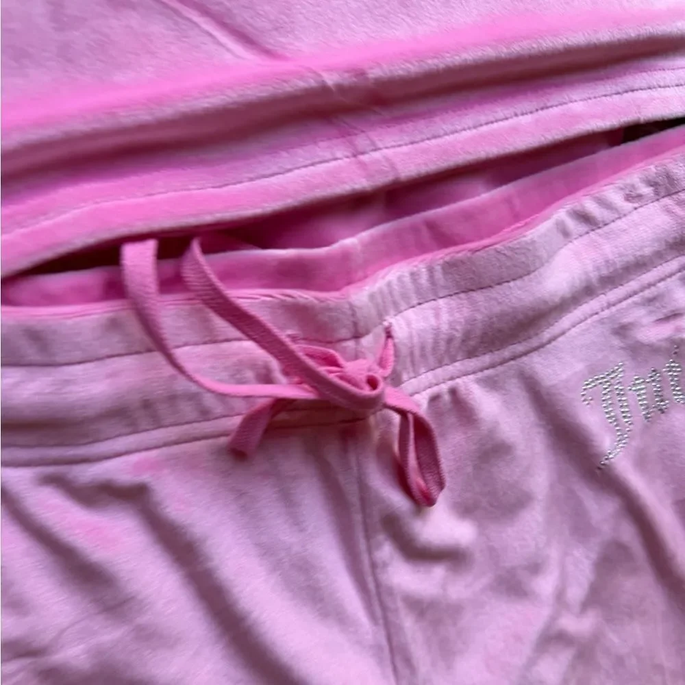 Juicy Couture Pink Bling Juicy Crown Velour Pajama Set